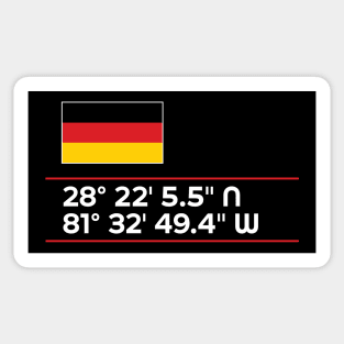 Germany Epcot World Showcase Walt Disney World Coordinates Sticker